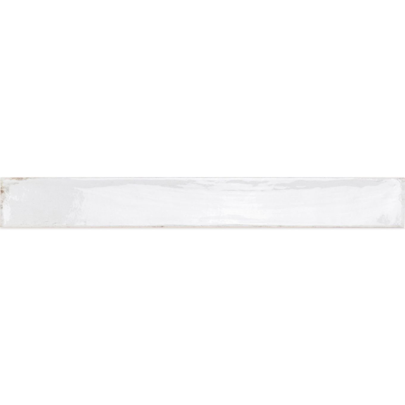 Capri White Gloss Ceramic Brick Tile 400x50mm
