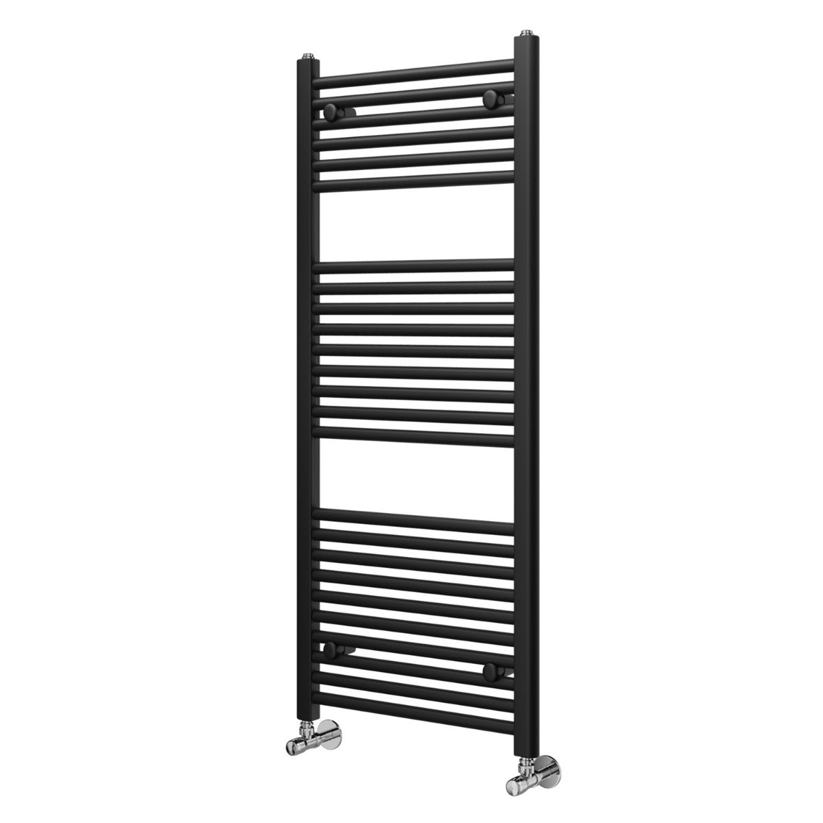 Neptune Matt Black Heated Towel Rail 1200x600mm
