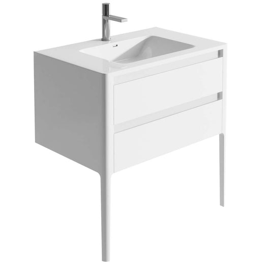 Stonehouse Gloss White Vanity Unit with Integrated Basin 800mm