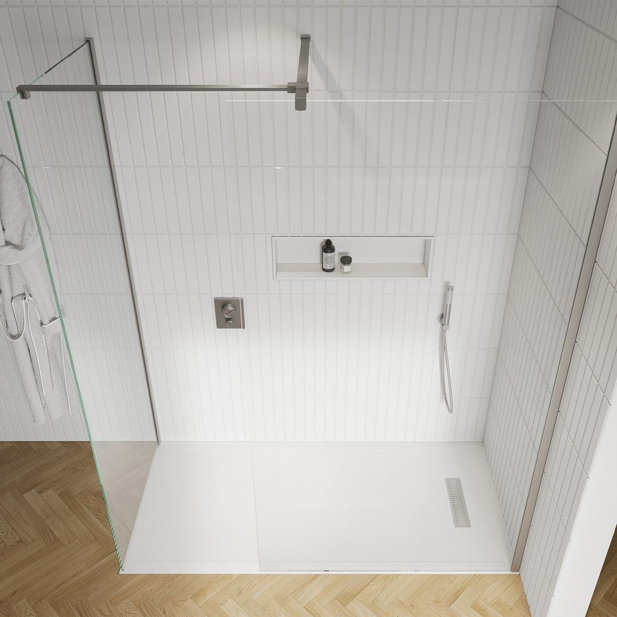 Gallery 10 Corner with T Bracing Bar - Brushed Stainless Steel