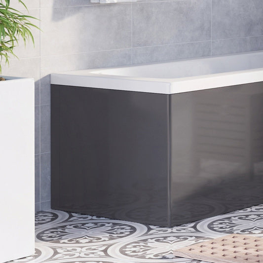 Anthracite L-Shape End Bath Panel 700mm