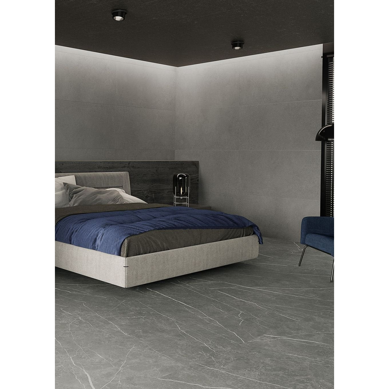Hamburg Grey Matt Porcelain Tile 600x1200mm