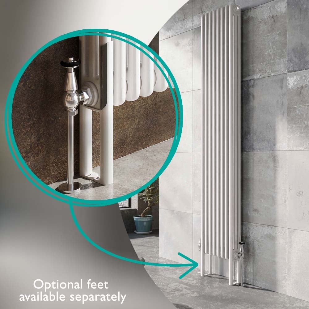 Upton White Triple Vertical Column Radiator 1800x290mm