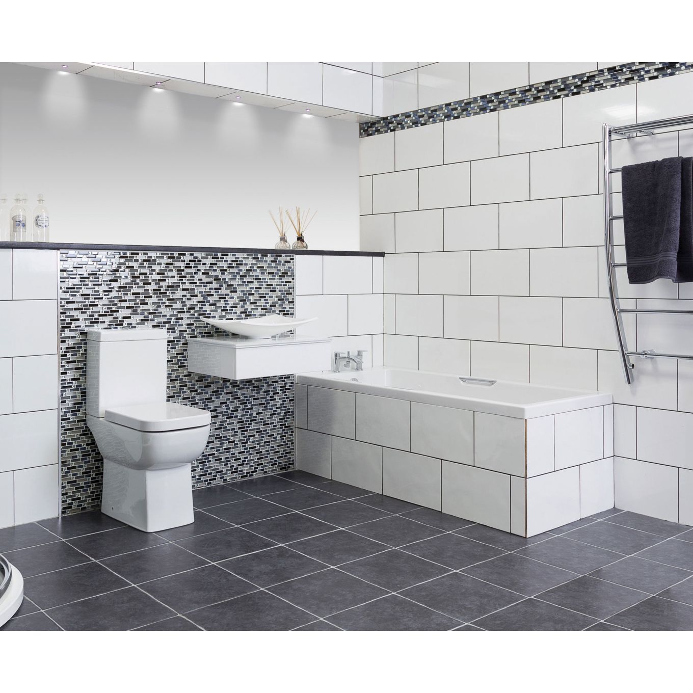 Blanco Bumpy White Glossy Ceramic Wall Tile 250x400mm