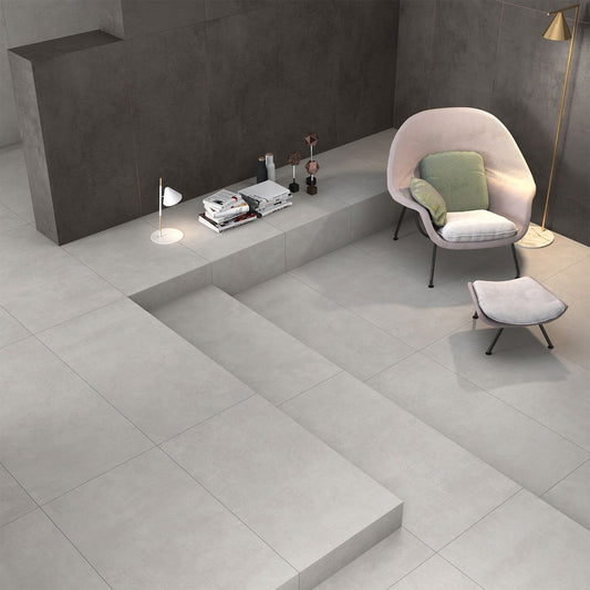 Straza Grey Matt Porcelain Tile 600x600mm