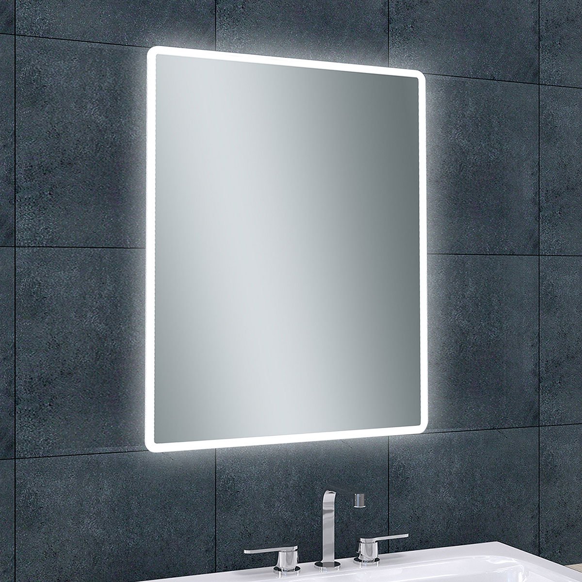 Jarrow LED Mirror with Built-In Bluetooth Speakers 600mm
