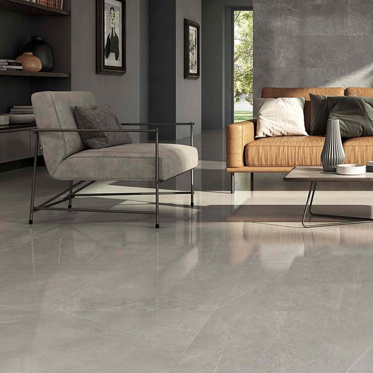 Sherpa Perla Gloss Porcelain Tile 800x800mm