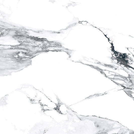 Charlie White Marble Gloss Porcelain Tile 1200x1200mm