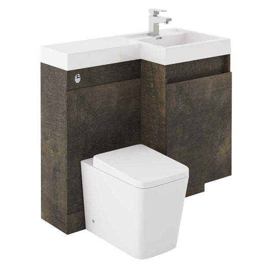 Summers Metallic Right Hand Combination Vanity Basin and WC Unit 900mm