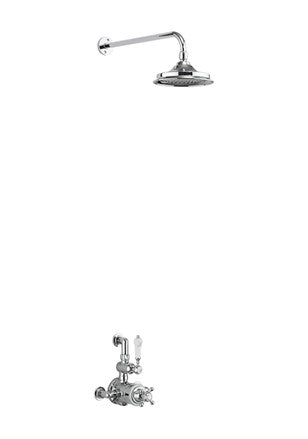 Avon Thermostatic Exposed Shower Valve Single Outlet with Fixed Shower Arm & Rose