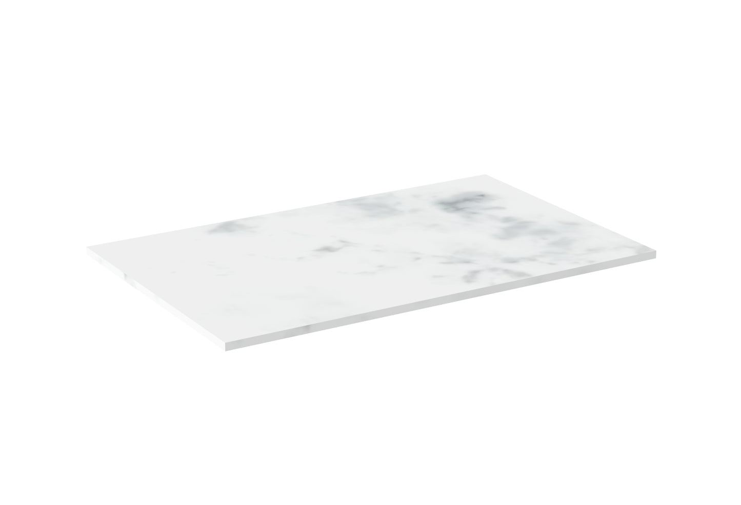 AUSTEN 72cm countertop - Matte Carrara White - Solid surface