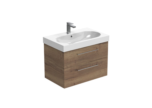 AUSTEN 72cm 2 drawer wall mounted unit