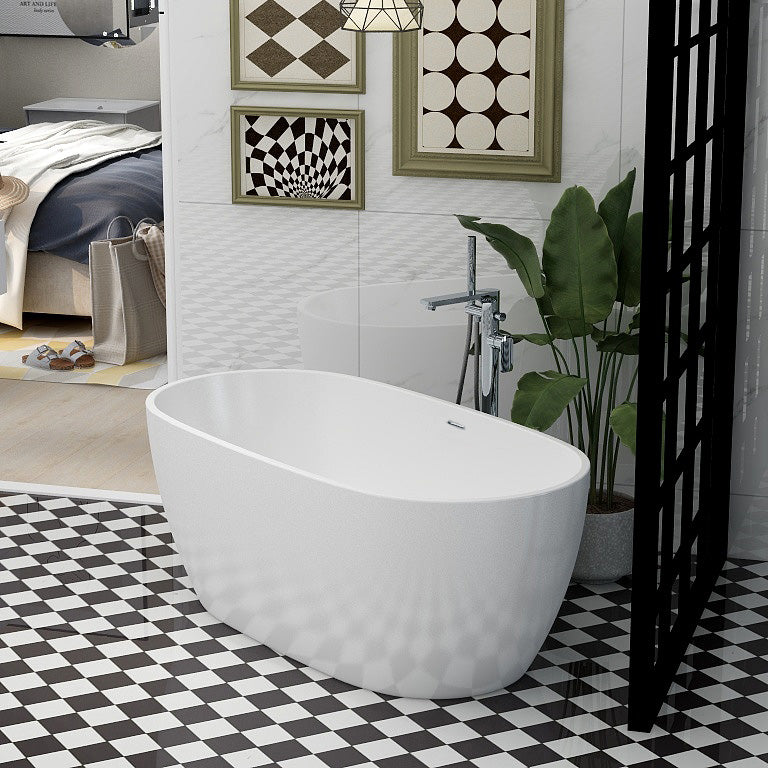 Alma 1500×710 freestanding bath including pop up bath waste