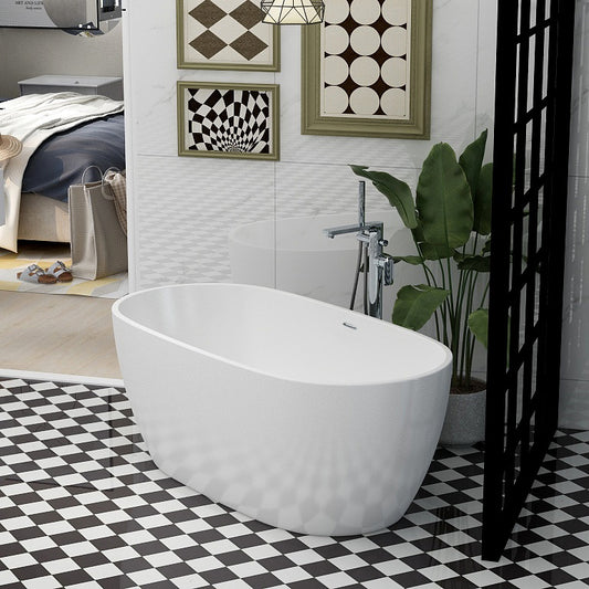 Alma 1500×710 freestanding bath including pop up bath waste