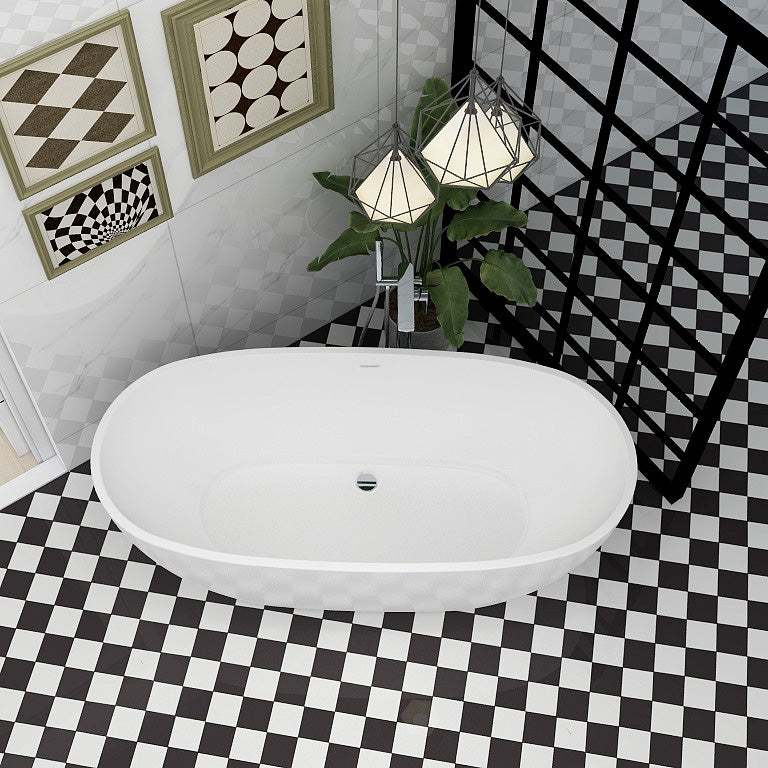 Alma 1700mm fully reinforced freestanding bath, including white dome clicker bath waste
