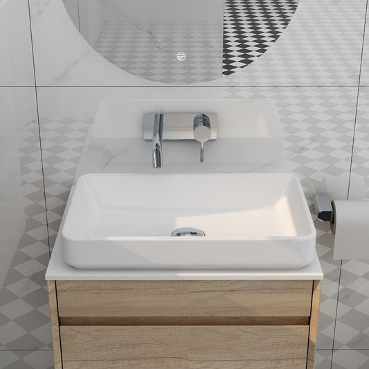 Alma square countertop basin