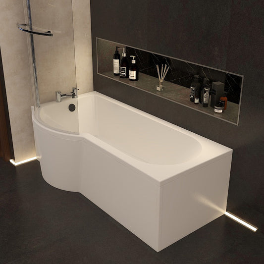 Imex Premiercast Arco shower bath 1700mm (inc. leg pack)