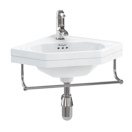 Corner 59.8cm Cloakroom Basin with Towel Rail