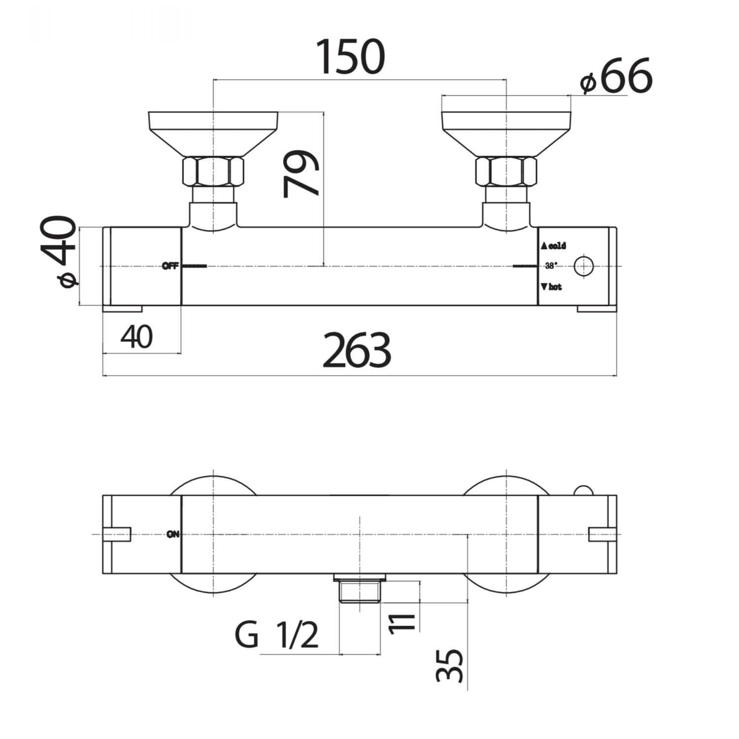 Round Exposed Bar Valve