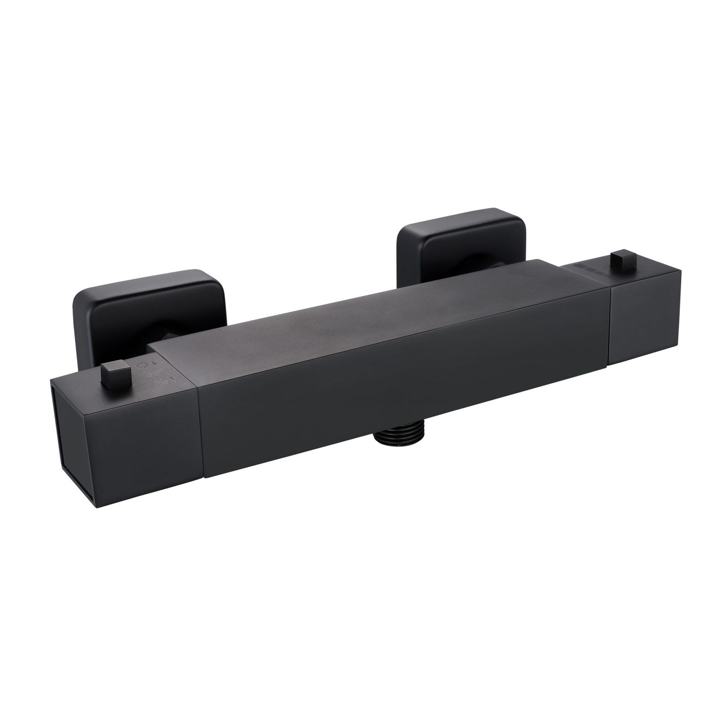 Square Exposed Thermostatic Valve Matt Black