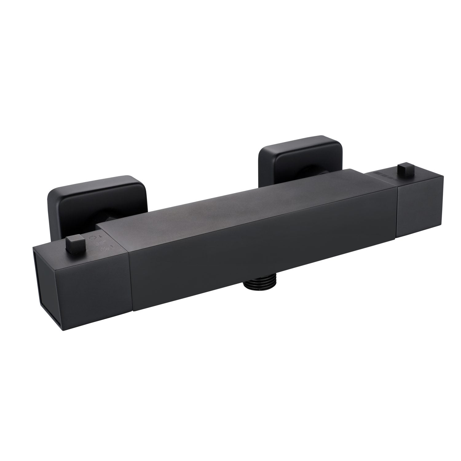 Square Exposed Thermostatic Valve Matt Black