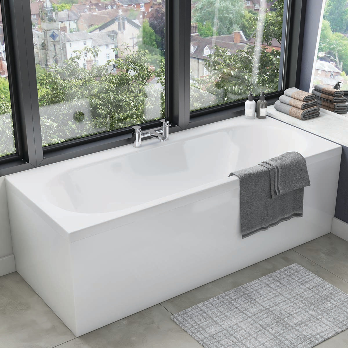 White Gloss Waterproof End Panel 700mm