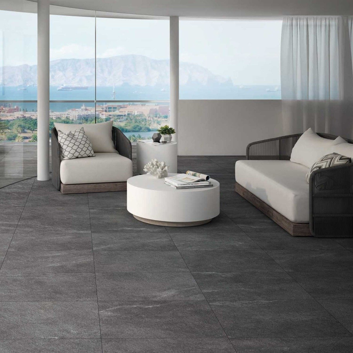 Sanford Dark Matt Porcelain Tile 450x650mm