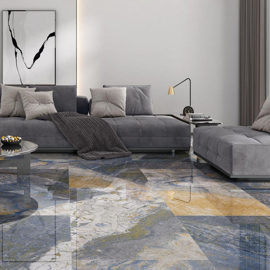Adonis Blue Marble Polished Porcelain Tile 1200x600mm