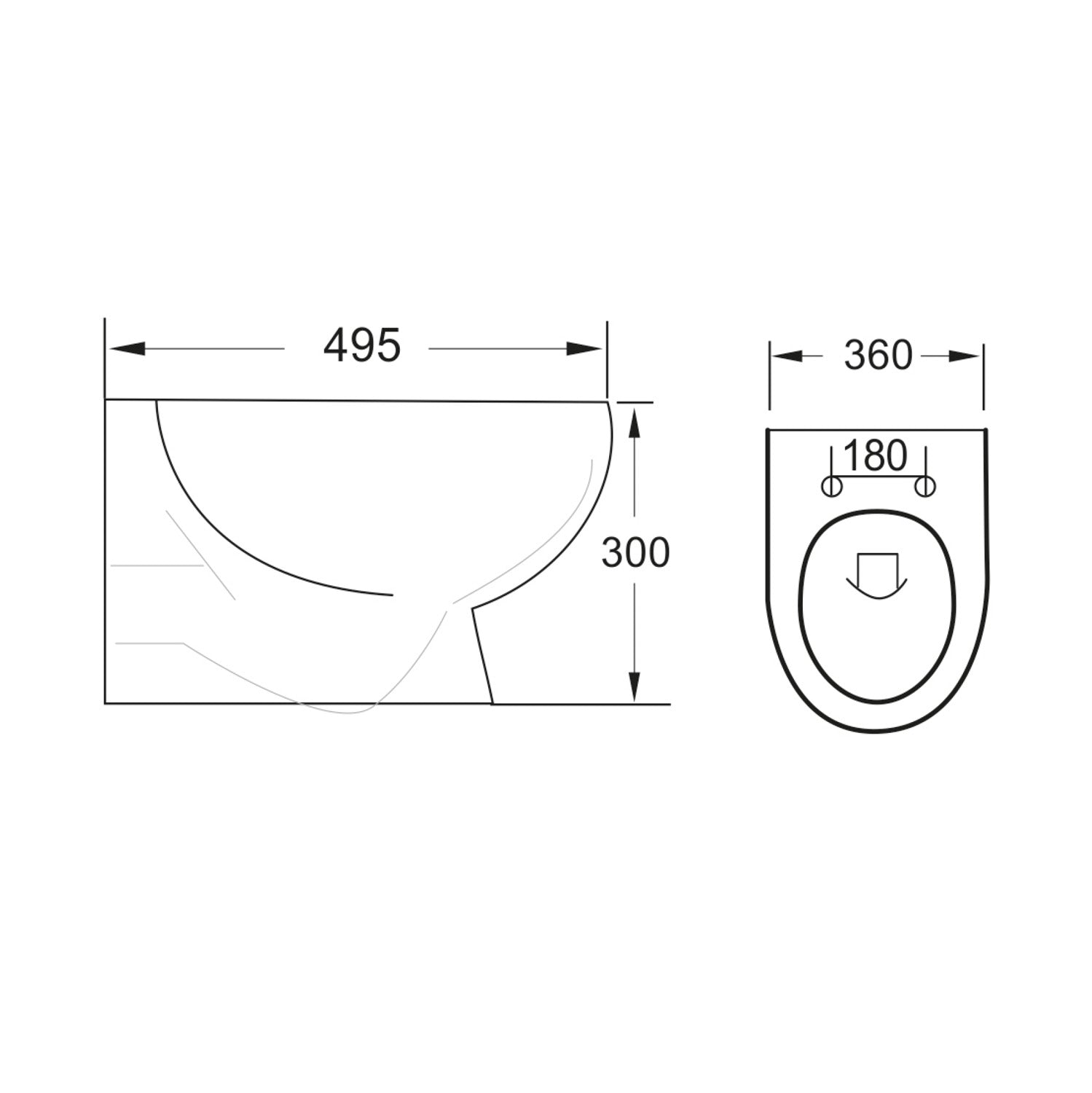 Belini Rimless Wall hung Pan