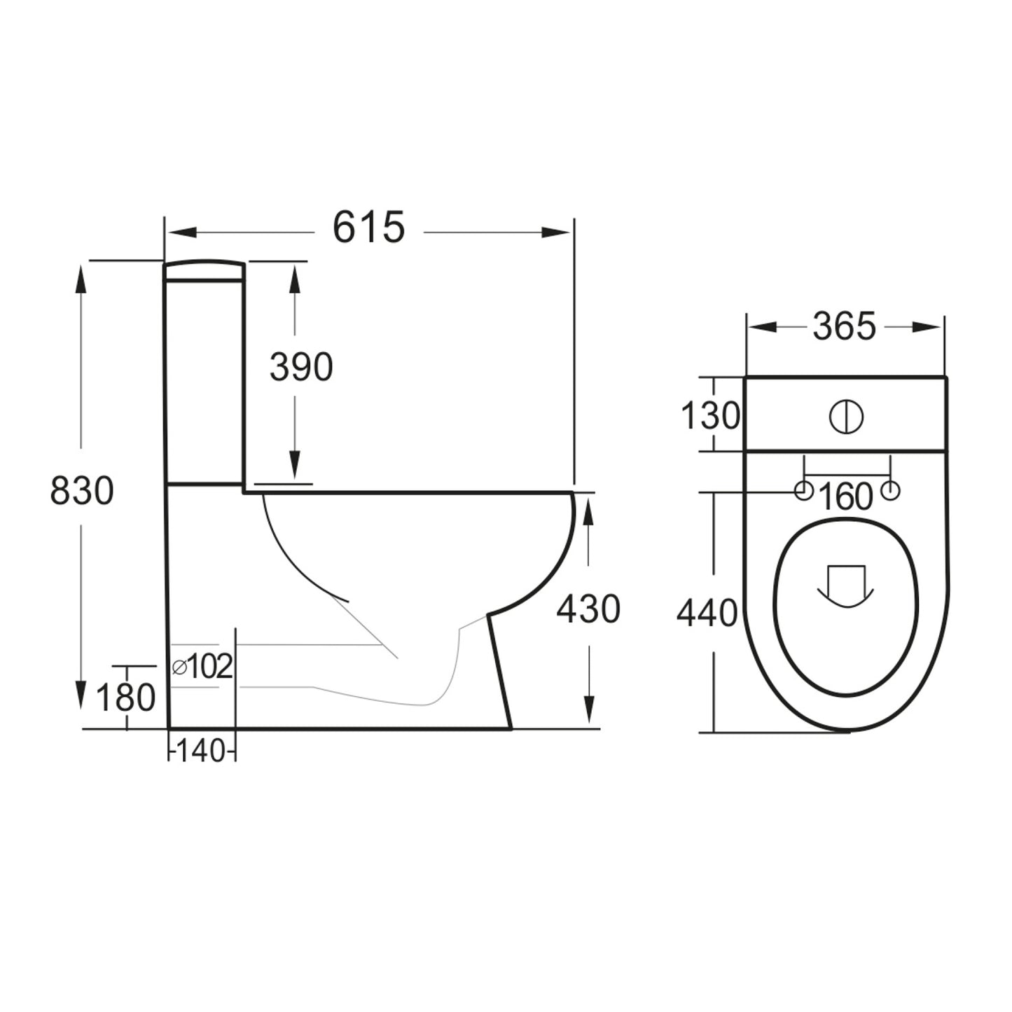 Belini Rimless Closed Back Pan