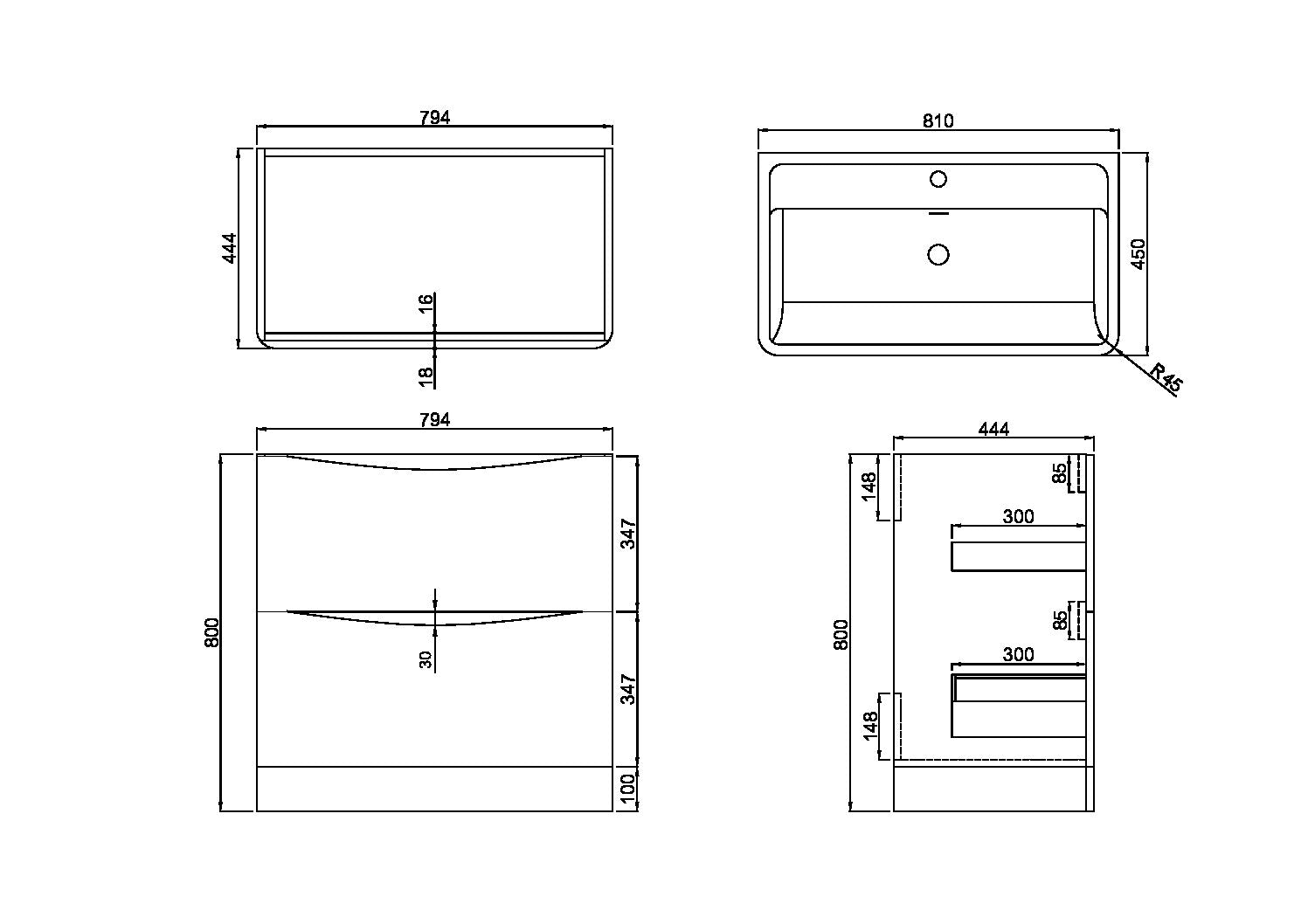 Bella 800 Floor Cabinet