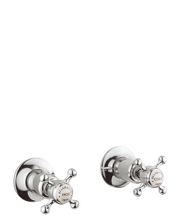 Belgravia Crosshead Bath Spout & Wall Stop Taps