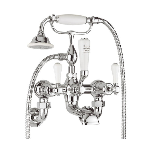 Belgravia Lever Bath Shower Mixer with Kit & Wall Unions