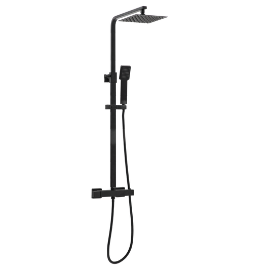 Lunar Black Sq Rigid Riser Shower Inc. Easykit