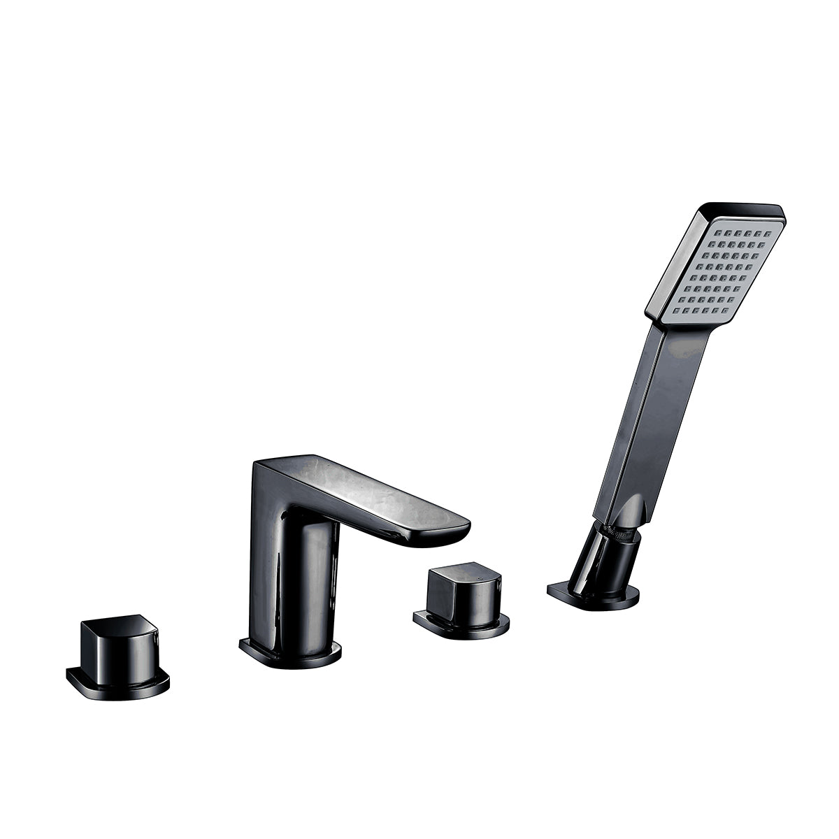 Muro Black 4 Hole Bath Mixer