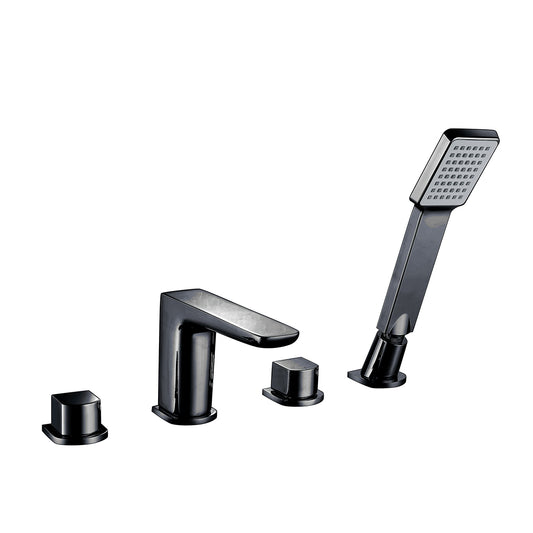 Muro Black 4 Hole Bath Mixer
