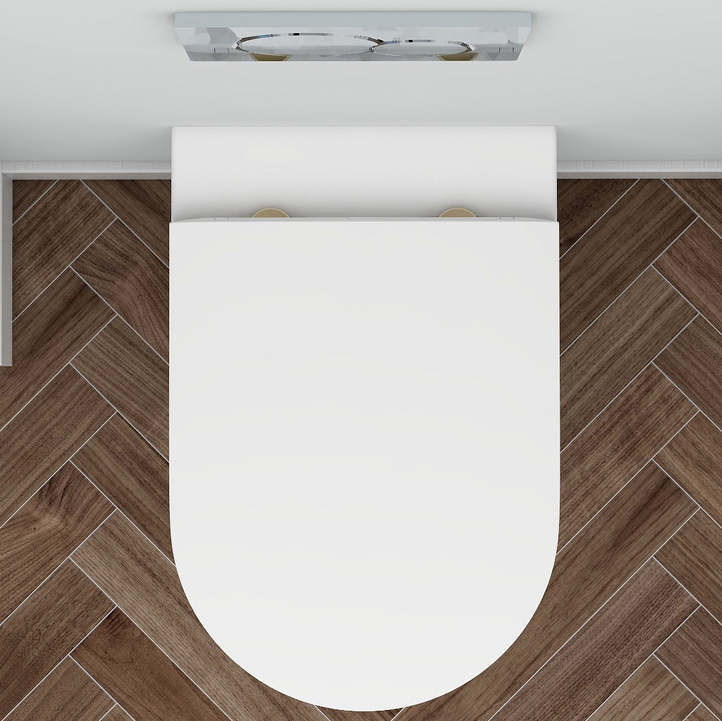 Seat fixing in brushed brass