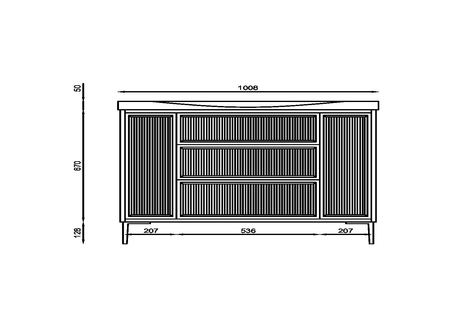 Bota 1000 Fluted Cabinet