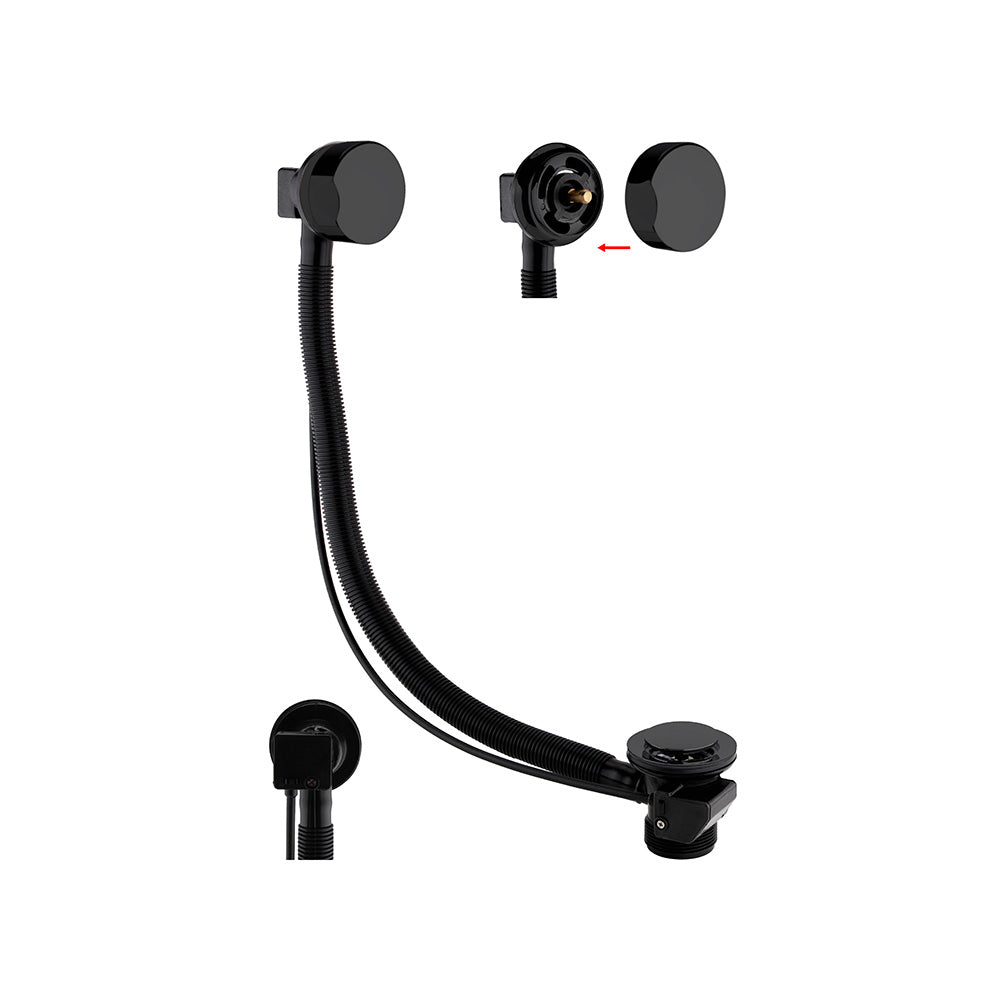 Standard Bath pop up Matt Black Bath waste