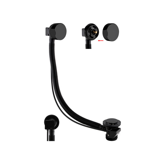 Standard Bath pop up Matt Black Bath waste