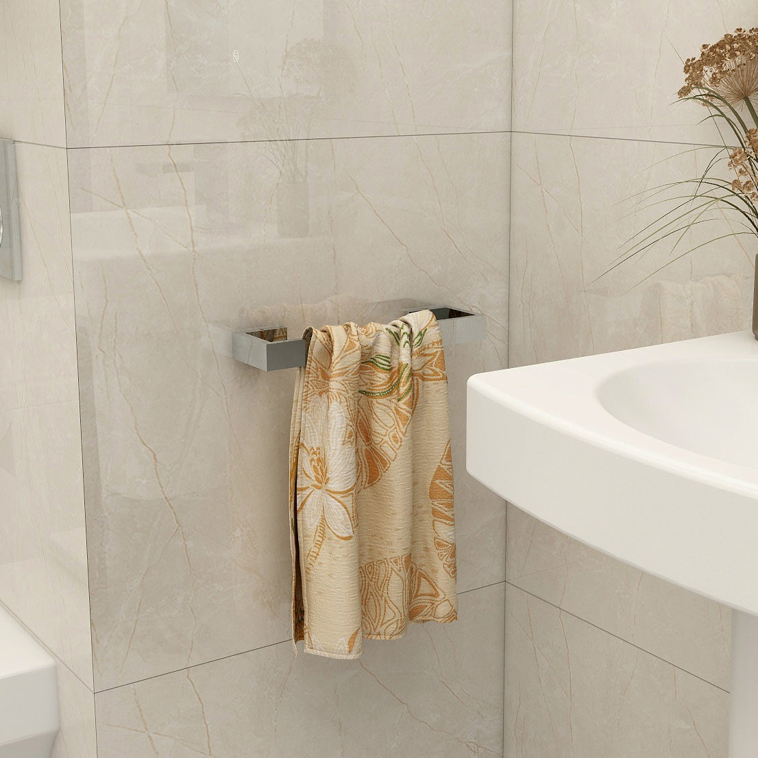 Square 300mm towel bar