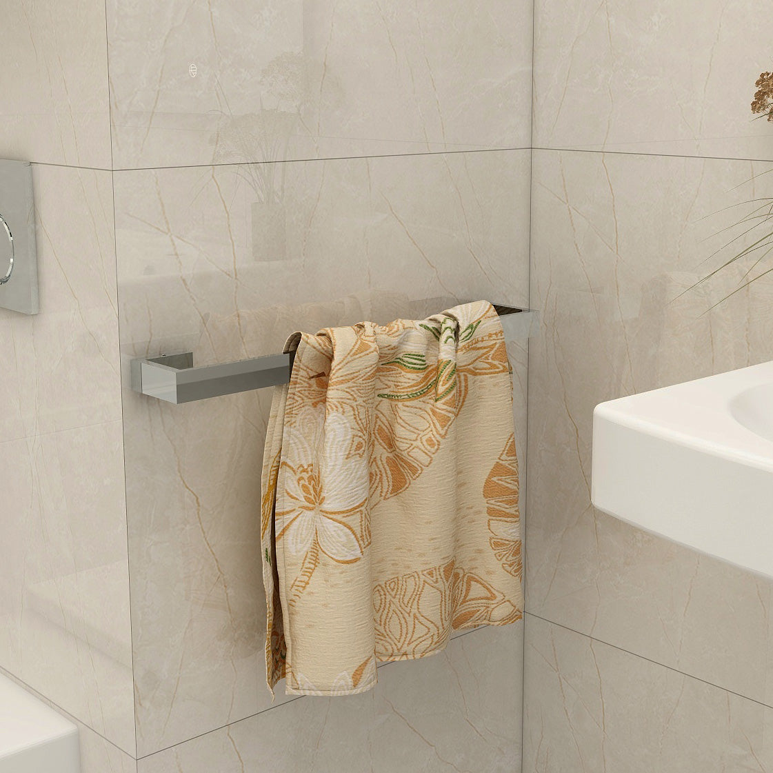 Square 500mm towel bar