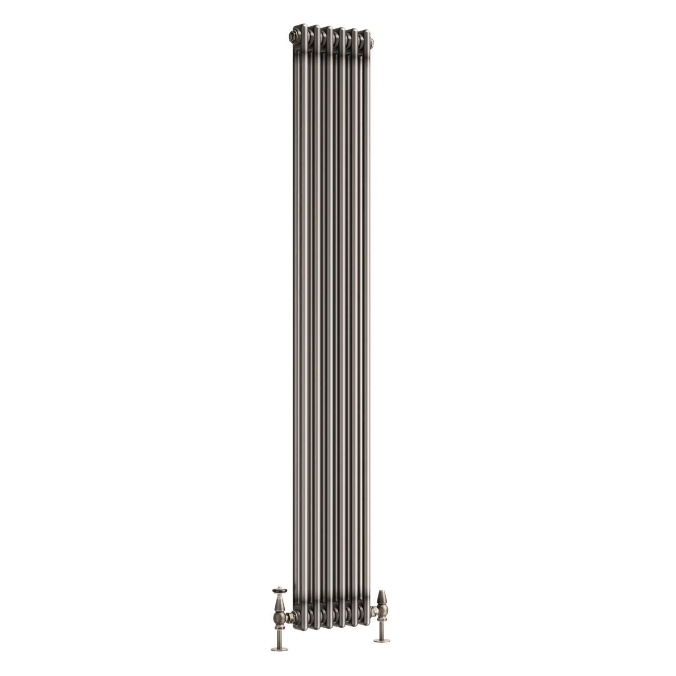 Clement Raw Metal Double Vertical Column Radiator 1800x290mm