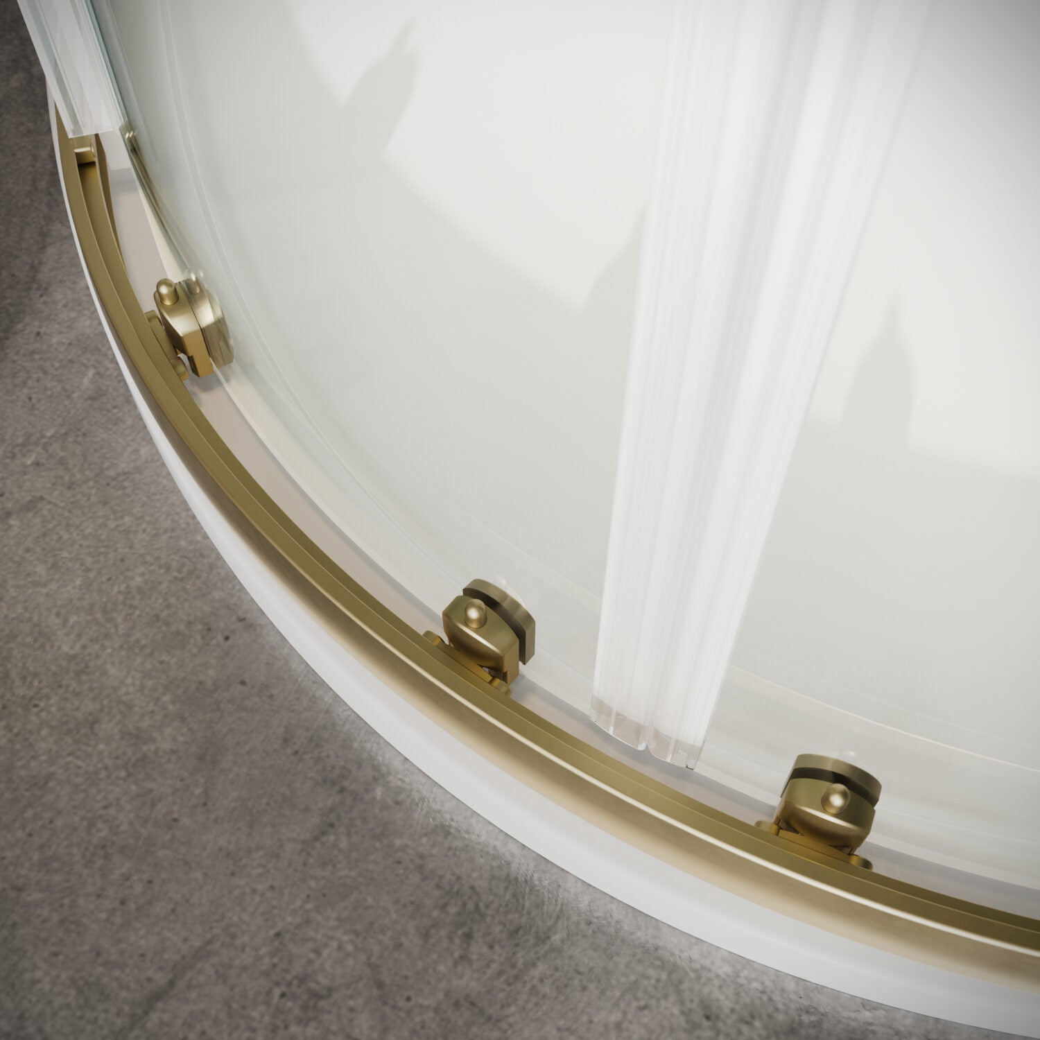 S6 Brushed Brass Double Door Quadrant 800×800
