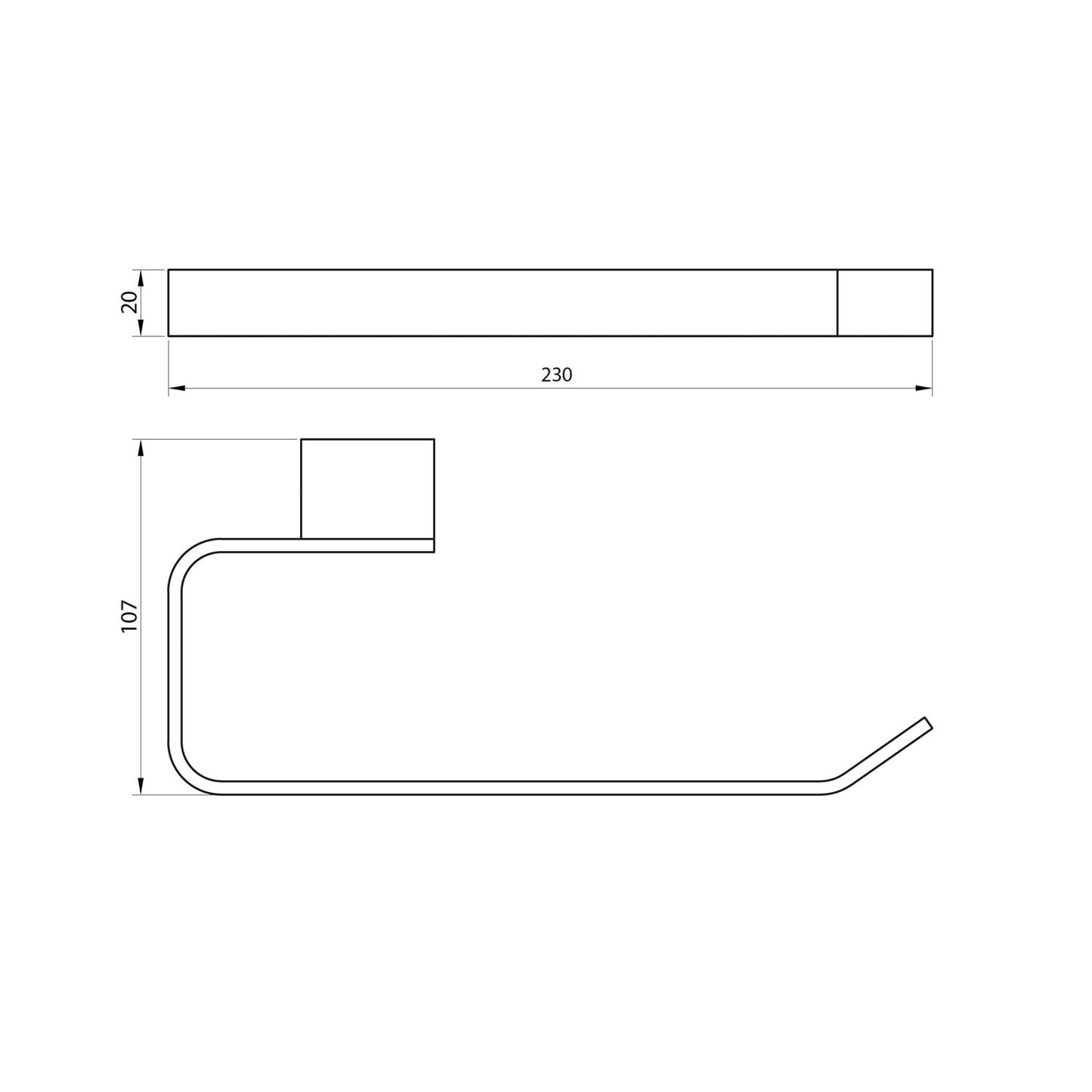 Roma Towel Ring Brushed Brass