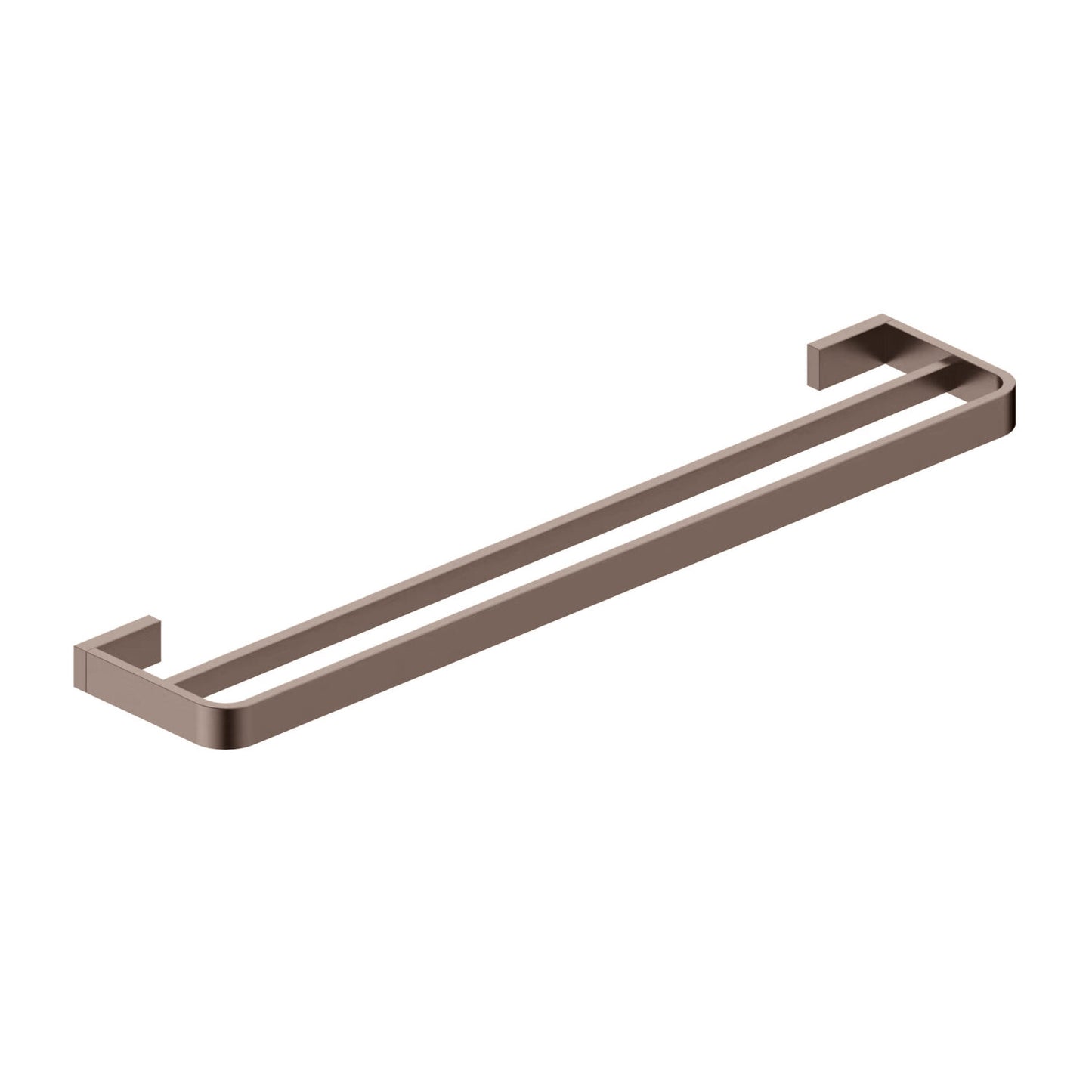 Monza Double Towel Rail Brushed Bronze