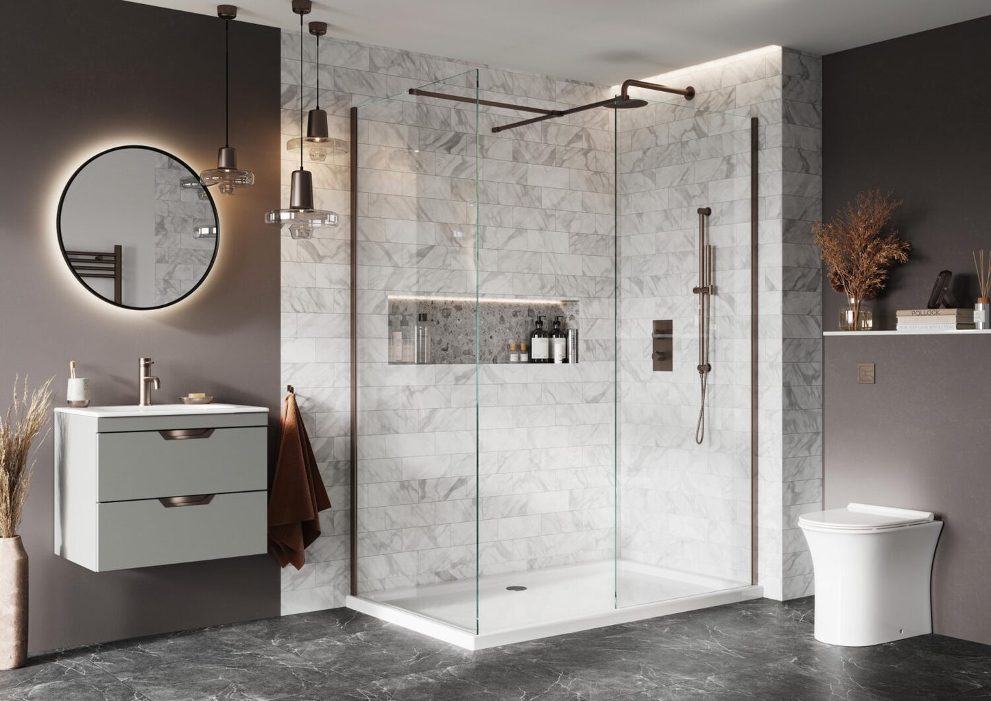 S8 Brushed Bronze Wetroom Profile Pack
