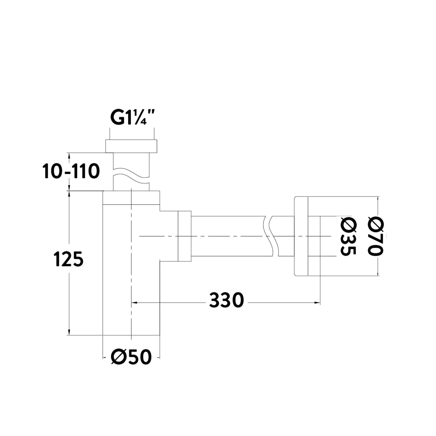 Minimalist Bottle Trap Brushed Bronze