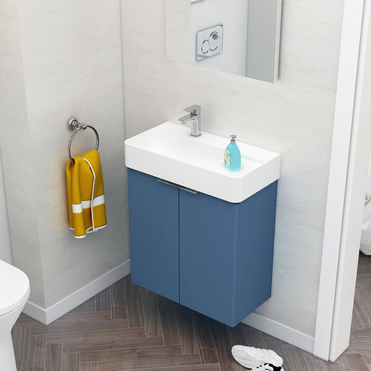 Blade 600 Wall Mounted Matt Blue Cabinet