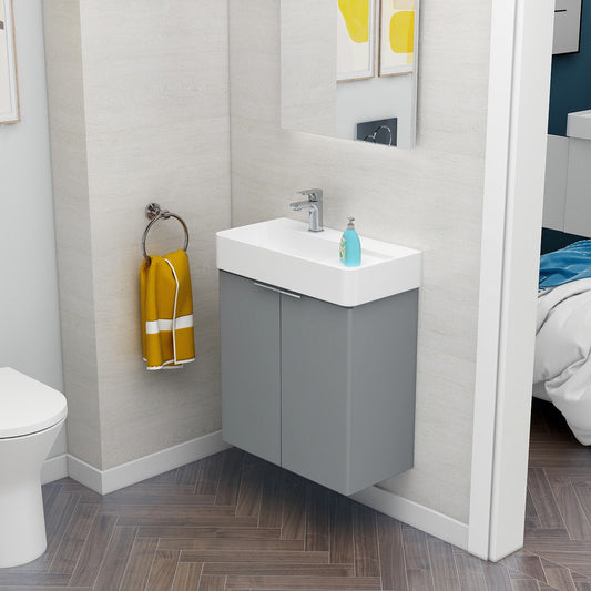 Blade 600 Wall Mounted Matt Grey Cabinet